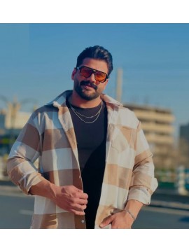 پیراهن چهارخانه سایز بزرگ کد 3116